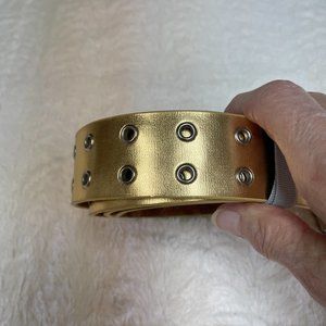 PRICE DROP - Genuine leather Shiny Gold belt
